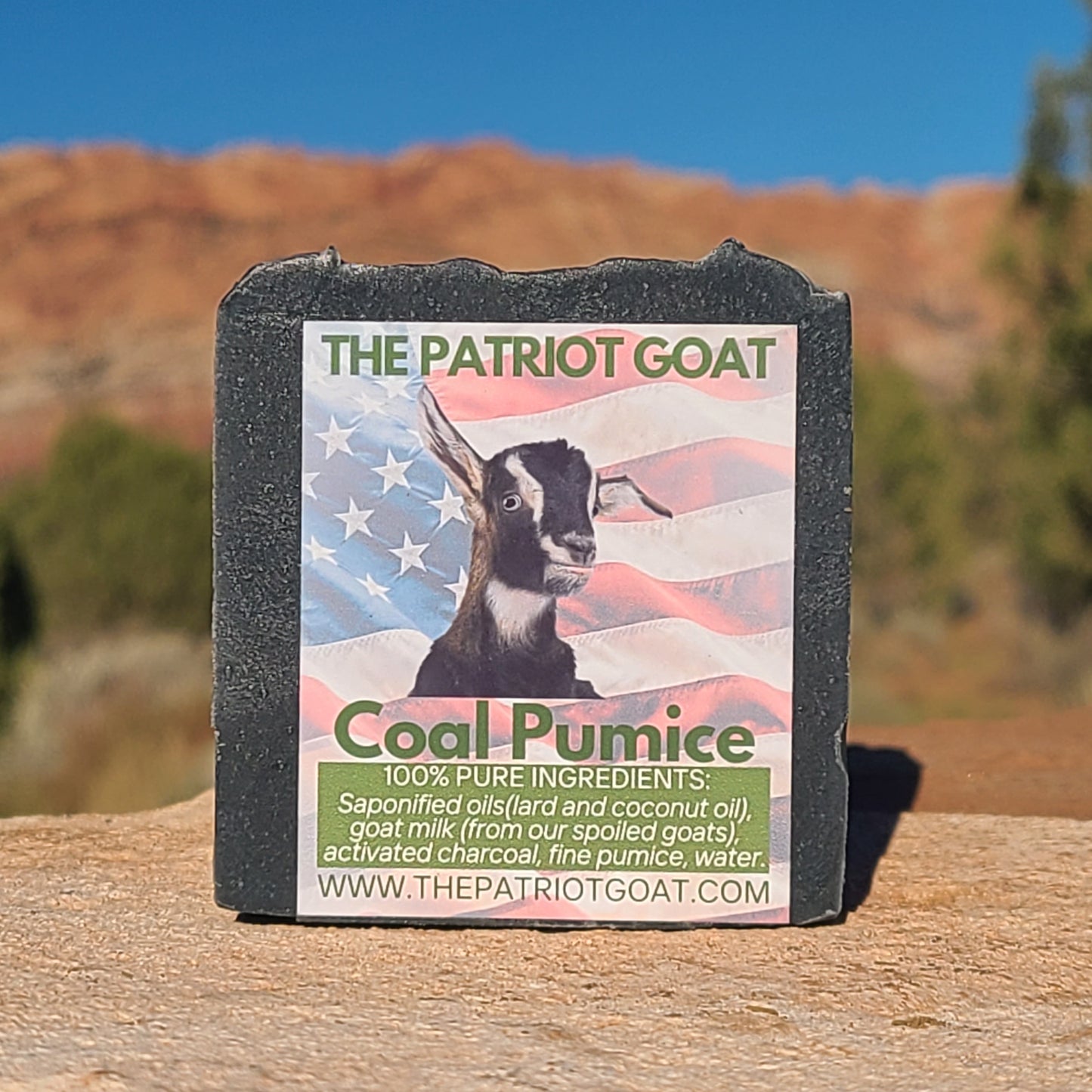 Activated Charcoal Pumice: Exfoliant, deeply cleansing, scrubs without overdrying