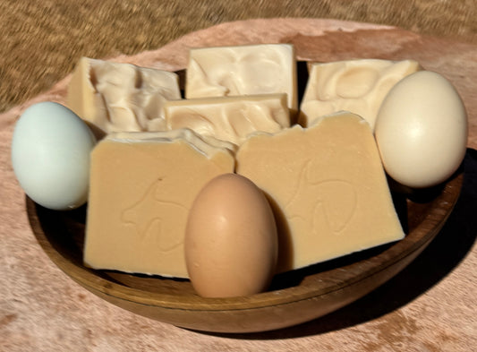 Egg Soap (Also good for Human Shampoo Bar & Dogs): Emolliant, Silky, Lotion-like, Protein-rich