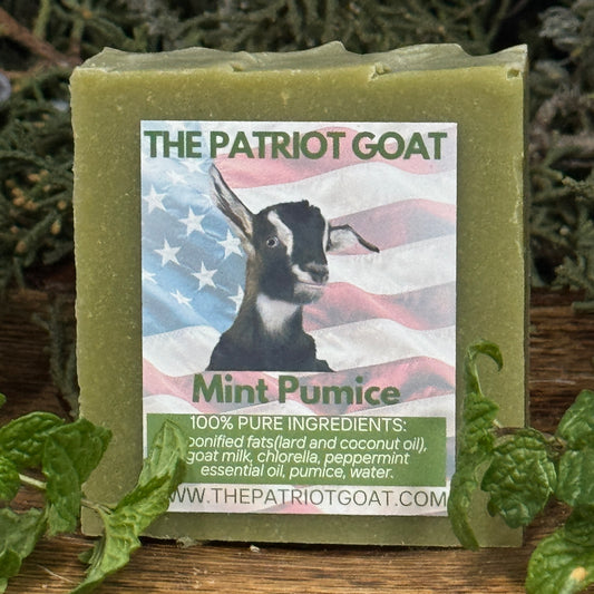 Peppermint Pumice Exfoliating Foot Soap: smells minty; great for feet or anywhere you want to scrub,, spa, post-workout, energizing.